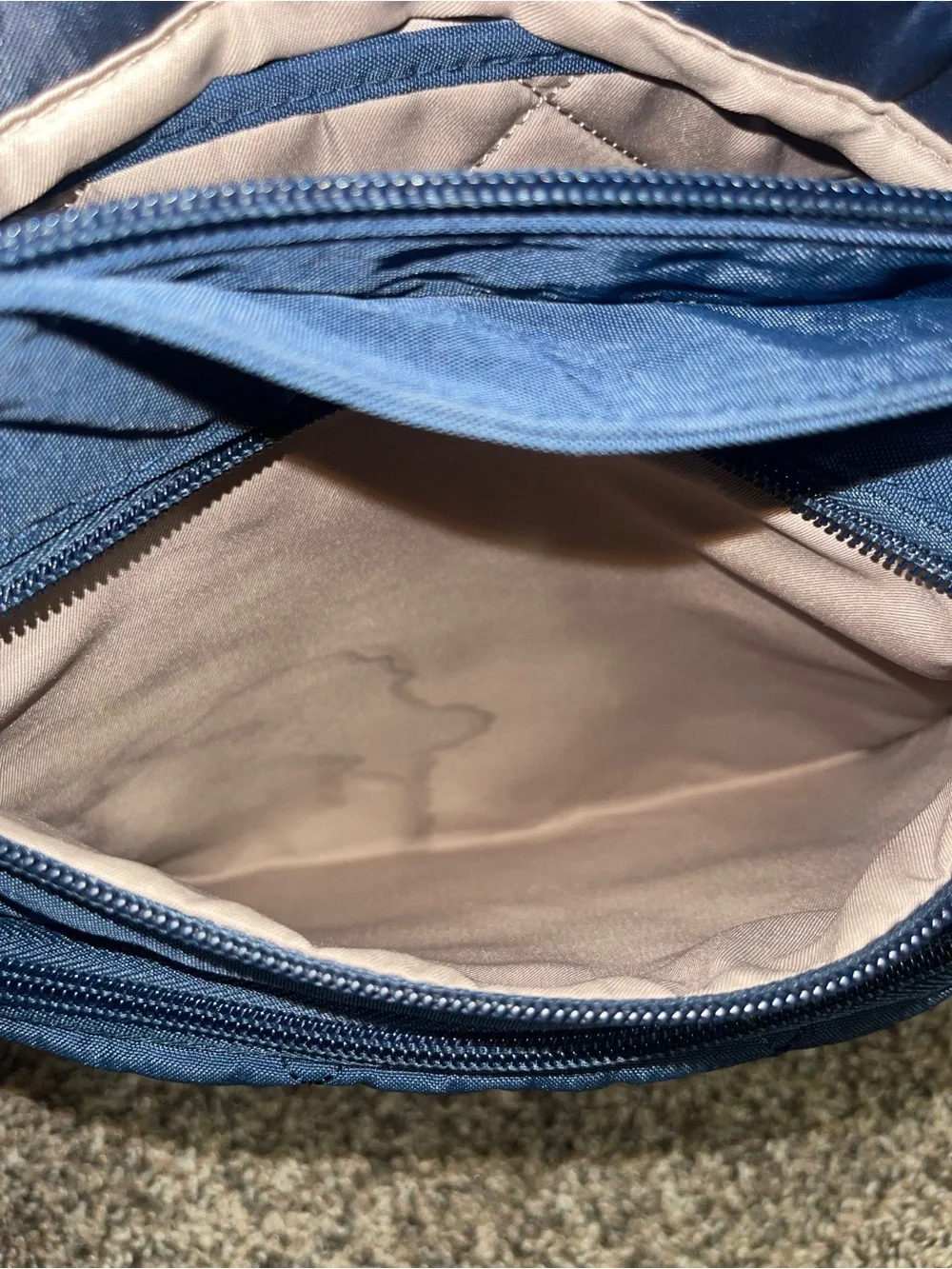 Travelon Quilted Crossbody Shoulder Bag - Navy